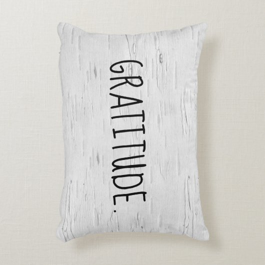 感謝文字オン樺の木ツリーアクセント枕 アクセントクッション (正面(垂直))