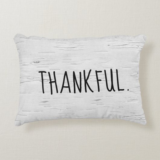 感謝文字オン樺の木ツリーアクセント枕 アクセントクッション (正面)