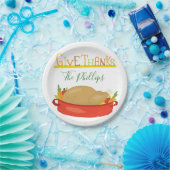 感謝楽しむの七面鳥 ペーパープレート (パーティー)