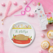 感謝楽しむの七面鳥 ペーパープレート (パーティー)