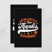 感謝楽しむの食べ物トルコ感謝 サンキューカード (正面/裏面)