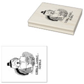 感謝歳の古い英語シェプドッグ（グレー1）おもしろい ラバースタンプ (押印)