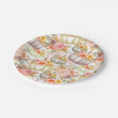 感謝水の色のカボチャフローラ ペーパープレート (アングル)