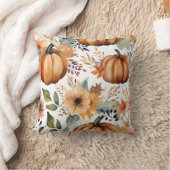 感謝水カラーカボチャ花パターン クッション (ブランケット)