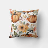感謝水カラーカボチャ花パターン クッション (裏面)