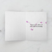 感謝水彩画の花の花束 サンキューカード (内部)