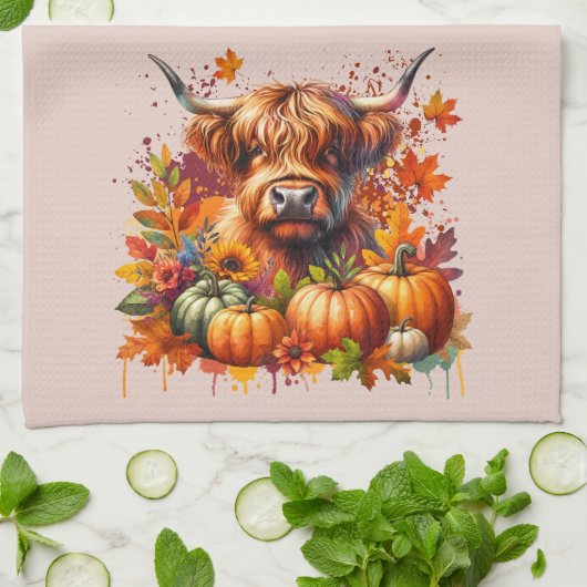 感謝牛 キッチンタオル (折り畳み)