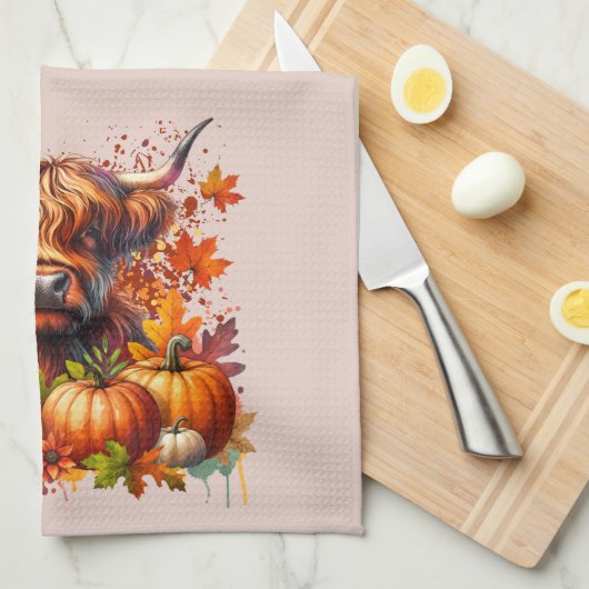 感謝牛 キッチンタオル (四つ折り)