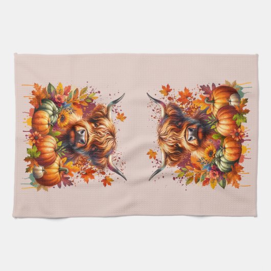 感謝牛 キッチンタオル (横)