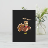 感謝犬おもしろい偽の感謝祭の犬 招待状 (スタンド正面)