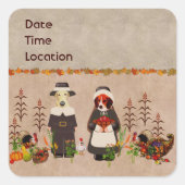 感謝犬 スクエアシール (正面)