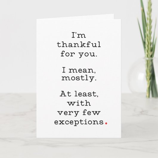 感謝状おもしろい況 サンキューカード (正面)