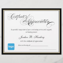 感謝状の受賞 – ロゴの追加