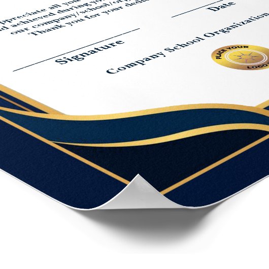 感謝状の授与 ポスター (角)