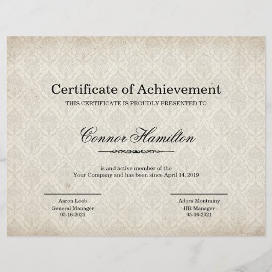 感謝状テンプレート (正面)