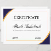 感謝状テンプレート (正面/裏面)