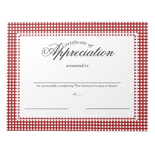 感謝状 ノートパッド (正面)