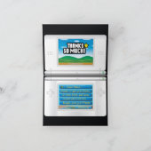 感謝状 - ビデオゲームのパーティー招待に合わせたデザイン サンキューカード (内部)