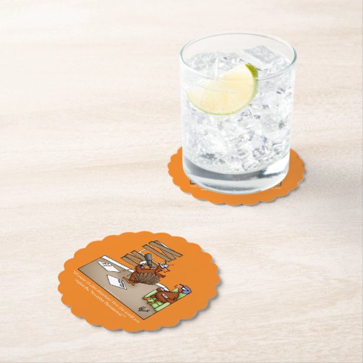 感謝的おもしろいユーモア ペーパーコースター (インサイチュ)