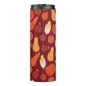 感謝的なカボチャ茶色のシームレスなパターン。 タンブラー (裏面)