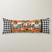 感謝的格言バッファロープレイド ボディピロー (正面)