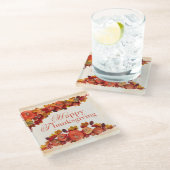 感謝祝の季節 ガラスコースター (アングル)