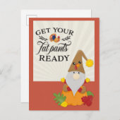 感謝祭あなたの太ったズボンを準備おもしろいする ポストカード (正面/裏面)