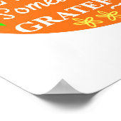 感謝祭いつも感謝カボチャタイポグラフィ ポスター (角)