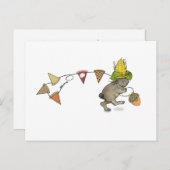 感謝祭うさぎポストカード ポストカード (正面/裏面)