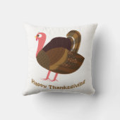 感謝祭おめでとう！かわいい七面鳥 クッション (裏面)