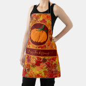 感謝祭おめでとう!キラキラのメープル葉の/カボチャ エプロン (インサイチュ)