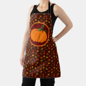 感謝祭おめでとう!キラキラのメープル葉の/カボチャ エプロン (インサイチュ)