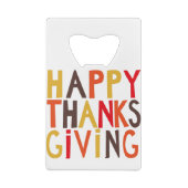 感謝祭おめでとう！クレジットカード栓抜き クレジットカード栓抜き (裏面)