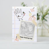 感謝祭おめでとう！ノートのスケッチ 招待状 (スタンド正面)