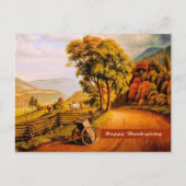 感謝祭おめでとう。ファインアートはがき シーズンポストカード (正面)