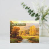 感謝祭おめでとう。ファインアートはがき シーズンポストカード (スタンド正面)