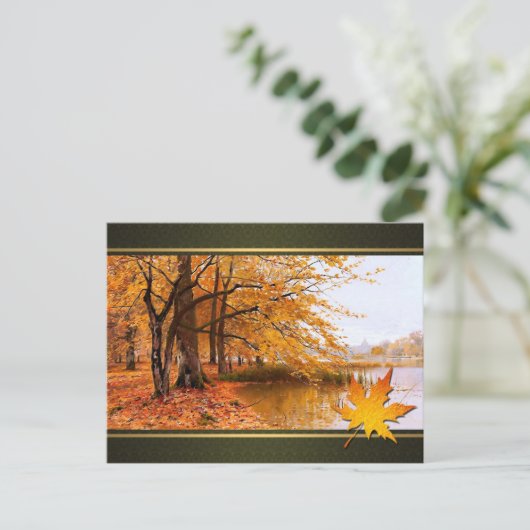 感謝祭おめでとう。ファインアートはがき ポストカード (スタンド正面)