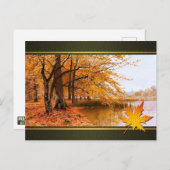 感謝祭おめでとう。ファインアートはがき ポストカード (正面/裏面)