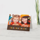 感謝祭おめでとう。フォトカカスタムード シーズンカード (正面)