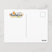 感謝祭おめでとう ポストカード (裏面)