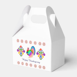 感謝祭おめでとう。ポーランドデザイン花。 フェイバーボックス