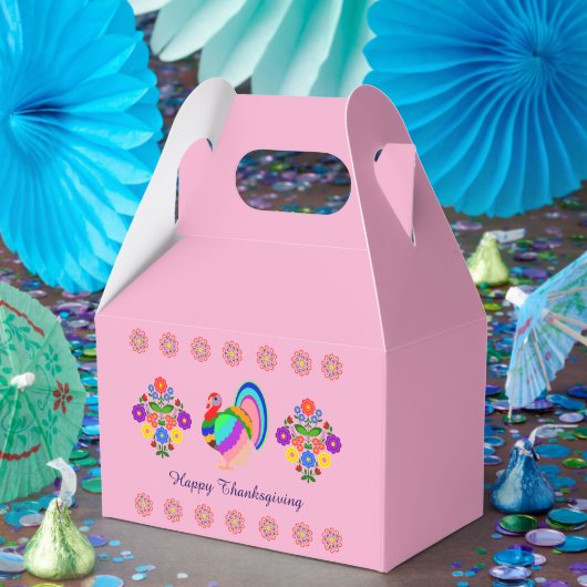 感謝祭おめでとう。ポーランドデザイン花。 フェイバーボックス (パーティー)