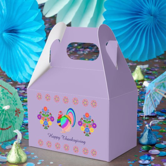 感謝祭おめでとう。ポーランドデザイン花。 フェイバーボックス (パーティー)