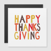 感謝祭おめでとう！ マグネット招待状 (正面/裏面)