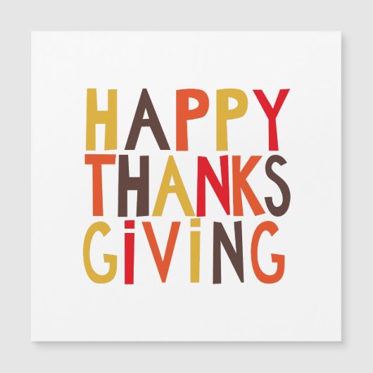 感謝祭おめでとう！ マグネット招待状 (正面)