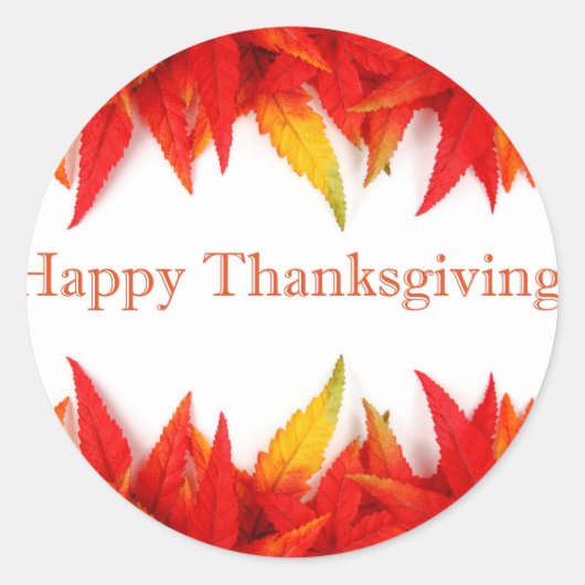 感謝祭おめでとう！ ラウンドシール (正面)