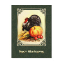 感謝祭おめでとう。ヴィンテージポストカード