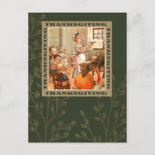 感謝祭おめでとう。ヴィンテージポストカード ポストカード (正面)