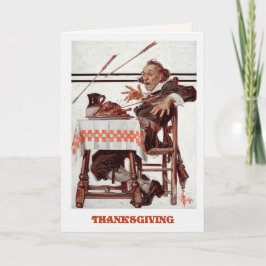 感謝祭おめでとう。ヴィンテージユーモアのある シーズンカード