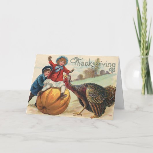 感謝祭おめでとう！(ヴィンテージ) カード (正面)